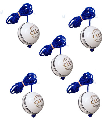 

Diablo Sports Leather Club Practice Hanging Cricket Ball White Pack of 5 Cricket Training Ball(Pack of 5, White)
