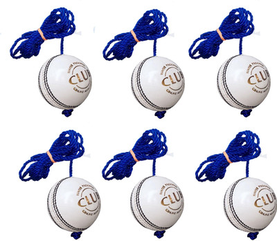 

Diablo Sports Leather Club Practice Hanging Cricket Ball White Pack of 6 Cricket Training Ball(Pack of 6, White)