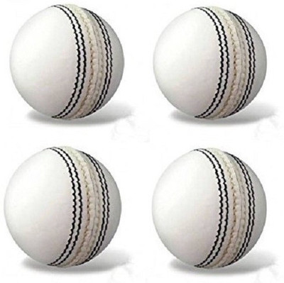 

SST Sports 4 Piece Genuine Leather Cricket Ball White Cricket Leather Ball(Pack of 1, White)