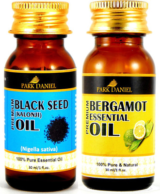 

Park Daniel Premium Black Seed (Kalonji)Oil and Bergamot essential oil combo pack of 2 bottles of 30 ml(60 ml)(60 ml)