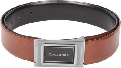 

Blackberrys Men Formal Brown Genuine Leather Belt, Black brown