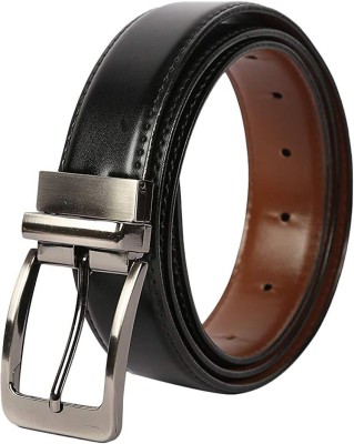 

kaezri Men Casual Black Artificial Leather Reversible Belt