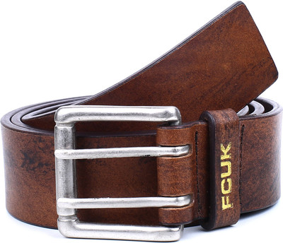 

French Connection Men Brown Genuine Leather Belt, French Connection Men Casual Brown Genuine Leather Belt
