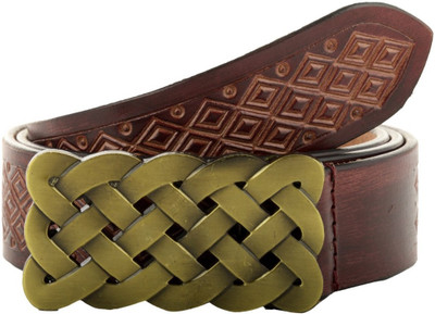 

Creative Crafts Men & Women Party Brown Genuine Leather Belt