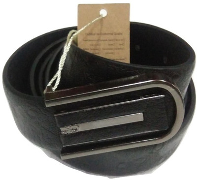 

SM Men Formal Black Artificial Leather Belt