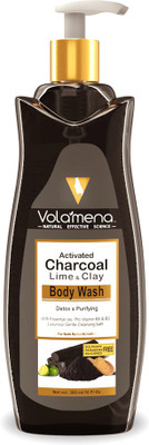 

Volamena Charcoal Lime + Clay Body Wash 300 ml/10 Fl oz, Sulfate & Paraben free, Hypoallergic, Nourishing & Hydrating, with Essential oils, Pro Vitamin B5 & B3,Luxurious, bath, For Both Men & Women(300 ml)