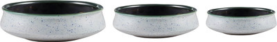 

Caffeine Serving Bowl Set Ceramic/Stoneware in White Studio (1 Large, 1 Medium & 1 Small Bowl) (Set of 3) Handmade by Caffeine Stoneware Bowl Set(White, Green, Pack of 3)