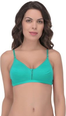 Fabme Women Full Coverage Non Padded Bra(Green)