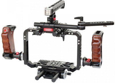 

CAMTREE BMCC Pro Cage Rig for Blackmagic Cinema Camera/Production Camera 4K with Top & Side Handles, Dovetail Tripod Plate & EVF Mount CH-CPRO-BMC Camera Rig