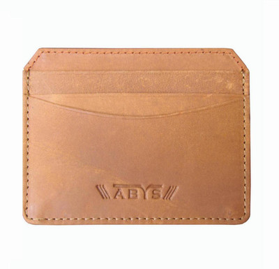 

ABYS Men Casual Tan Genuine Leather Card Holder(6 Card Slots)