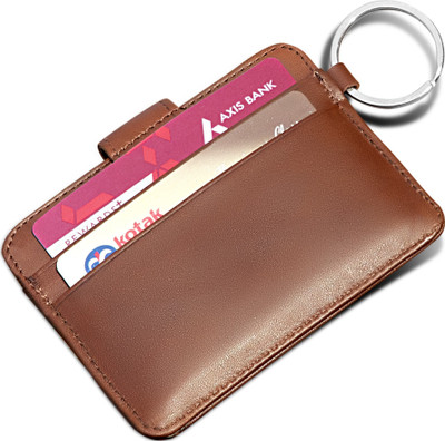 

POLLSTAR Minimalist Front Pocket Slim 4 Card Holder(Set of 1, Brown)