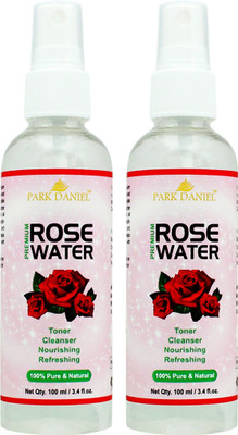 

Park Daniel Organic Rose Water - For Toner, Cleanser, Nourishing & Refreshing Purposes combo of 2 bottles of 100 ml(200 ml)(200 ml)