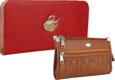 

Element Cart Casual, Formal, Party Red, Brown Clutch, Brown;red