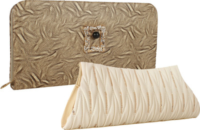 

Fillincart Casual, Formal, Party Beige, White Clutch