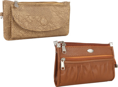 Element Cart Casual, Formal, Party Beige, Brown Clutch