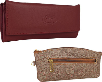

Fillincart Casual, Formal, Party Maroon, Brown Clutch, Brown;maroon