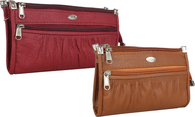 

Element Cart Casual, Formal, Party Maroon, Brown Clutch, Brown;maroon