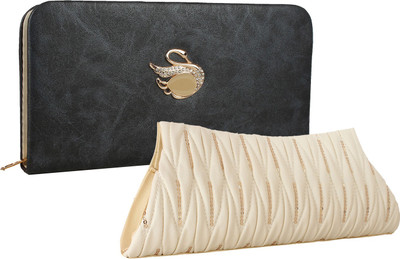 

Fillincart Casual, Formal, Party Black, White Clutch