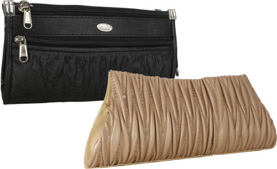 

Fillincart Casual, Formal, Party Black, Beige Clutch, Beige;black