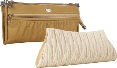 

Fillincart Casual, Formal, Party Beige, White Clutch
