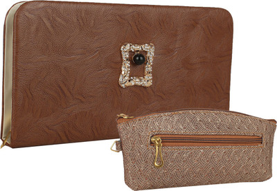 

Element Cart Casual, Formal, Party Brown Clutch