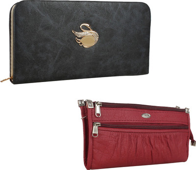 

Element Cart Casual, Formal, Party Maroon, Black Clutch, Black;maroon