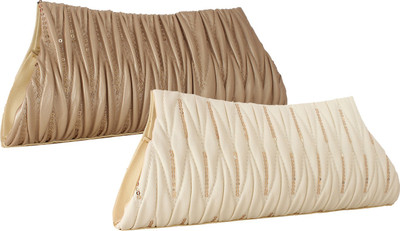 

Fillincart Casual, Formal, Party Beige, White Clutch