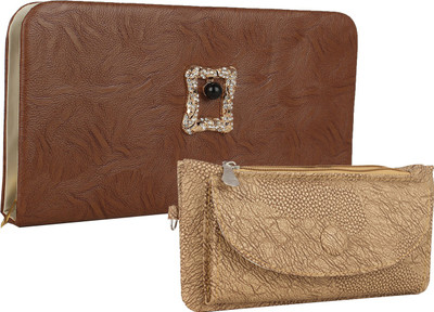 

Fillincart Casual, Formal, Party Brown, Beige Clutch, Beige;brown