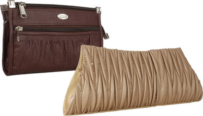 

Fillincart Casual, Formal, Party Brown, Beige Clutch, Beige;brown