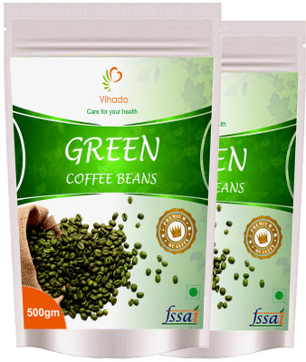 

Vihado New Organic Premium Herb Green Coffee Beans/ 100% Pure & Natural / 2 Pack of 500g Instant Coffee 500 g(Pack of 2, Green Coffee Flavoured)