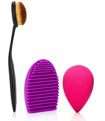 

Adbeni Imported Oval Brush, Brushegg, Belender Kit Color Brush set(Set of 3)