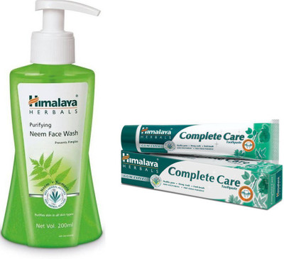 Himalaya Purifying Neem Face Wash, Toothpaste(Set of 2)