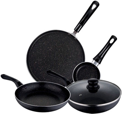 Bergner Mars Induction Bottom Cookware Set(Aluminium, 4 - Piece)