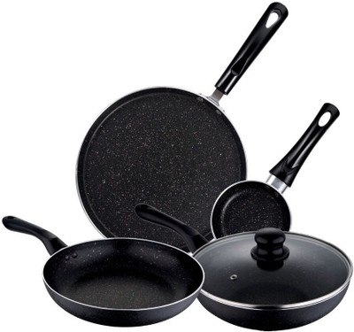 Bergner Mars Induction Bottom Cookware Set  (Aluminium, 4 - Piece)