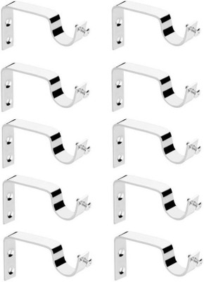 GROWNIX Silver Rod Rail Bracket Metal(Pack of 10)