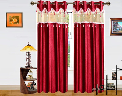 3% OFF on Dekor World 215 inch (7 ft) Polyester Door Curtain (Pack Of 2)(Solid, Maroon) 3% OFF on Dekor World 215 inch (7 ft) Polyester Door Curtain (Pack Of 2)(Solid, Maroon)