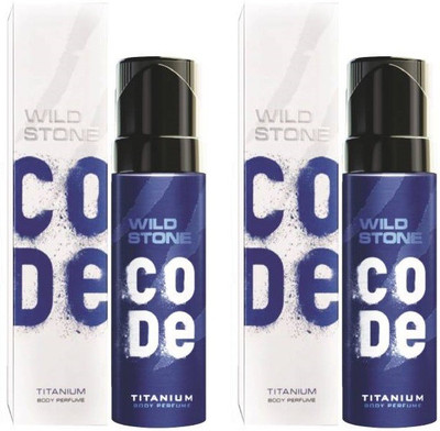 

Wild Stone Code Titanium Deodorant Spray - For Men(240 ml, Pack of 2)