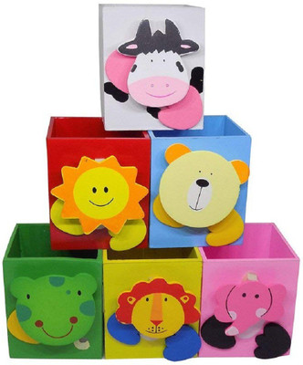 

BOXO 6 Compartments Plastic pen stand(Multicolor)