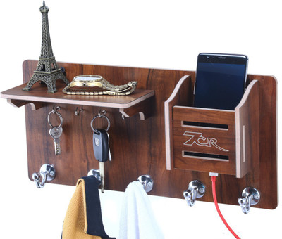 

7CR 2 Compartments 100% High Density Laminated wood Multi purpose holder(BROWN (WB))