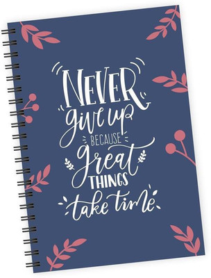 

Dpotli A5 Diary(Never Give Up Because Great Things Take Time, Multicolor)