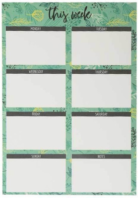 

Flipkart SmartBuy A5 Notebook(Green Yellow Floral Pattern A5 Weeklpy Planner Pad, Green,Yellow)