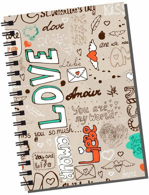 

dpotli A5 Diary(Love typography, Multicolor)