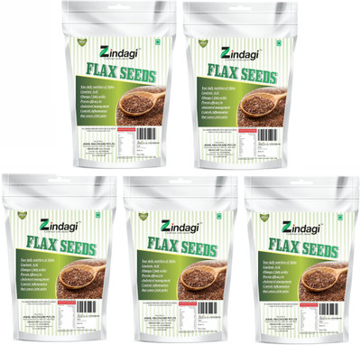 Zindagi Brown Flax Seeds(400 g, Pack of 2)