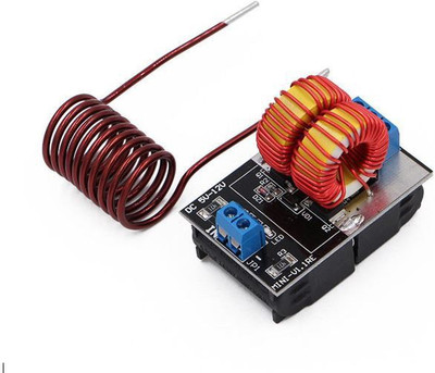 

TECHNOLOGYBAZAR 5v-12v ZVS induction low voltage heating power supply module board + coil Electronic Components Electronic Hobby Kit