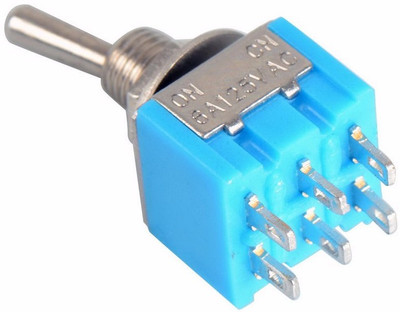 

TCS Toggle Switch ON-OFF-ON 6 Pin 3 Position Mini Latching AC 125V/6A 250V/3A Electronic Components Electronic Hobby Kit