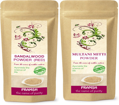 

PRAMSH Premium Quality Red Sandalwood 100gm & Multani Mitti 200gm Powder Combo(300 g)