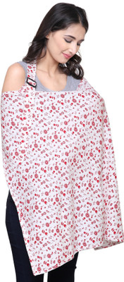 

Feather Hug Nursing Cover for Breastfeeding mother, women, Mom, Multi Use, Feeding Apron Cloak,Poncho, scarf, ups, Wrap, Breathable, Canopy, Babysitting, Maternity, Kurti, Shawl, Poplin(Red Floral) Feeding Cloak(Red)