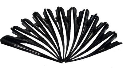 

NERR Hairdress Salon Section Styling Hair Grip Hair Clip set of 12 (Black) Hair Clip (Black) Hair Clip(Black)