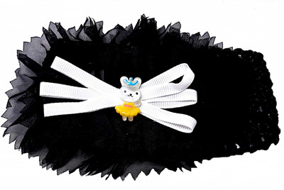 

Proplady Floral Cutwork Teddy Baby Head Band(Black)