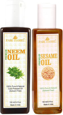 

Park Daniel Premium Neem oil and Sesame oil combo of 2 bottles of 100 ml (200ml) Hair Oil(200 ml)